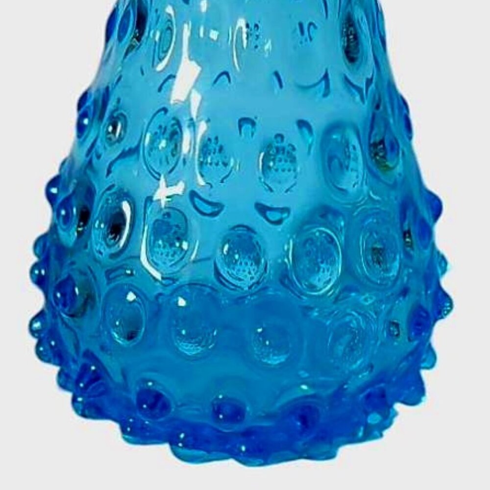 Antique Empoli Italy blue hobnail Vase